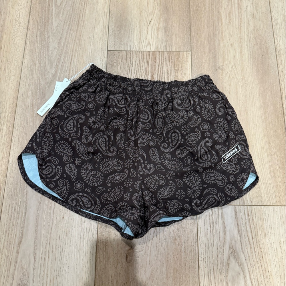 Legend Black Paisley Women's Athletic Shorts